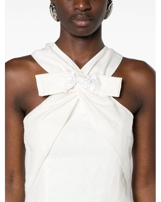 ShuShu/Tong Mini-jurk Met Strikdetail in het White