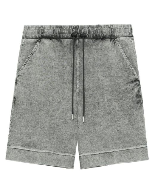 FIVE CM Gray Bleached-effect Cotton Shorts for men