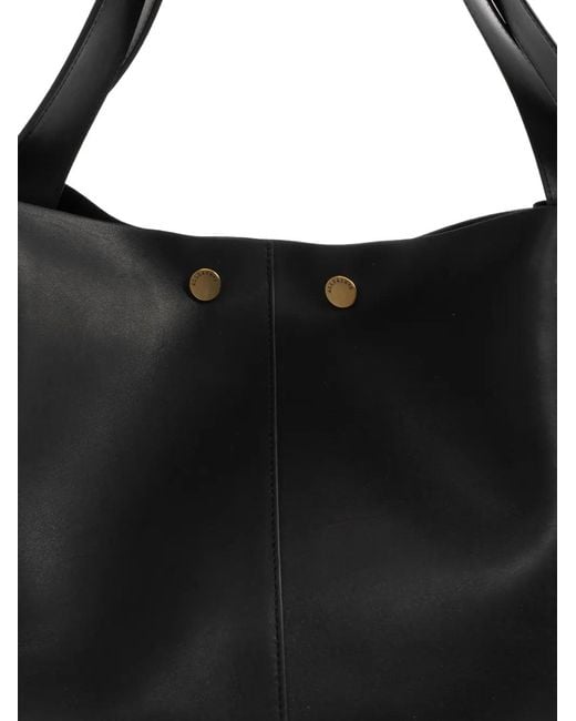AllSaints Black Large Rosalie Leather Tote Bag