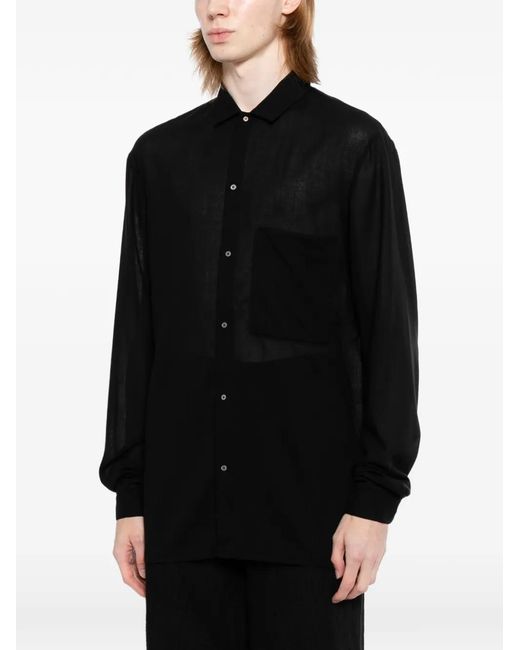 Ma+ Black Chemise En Laine for men