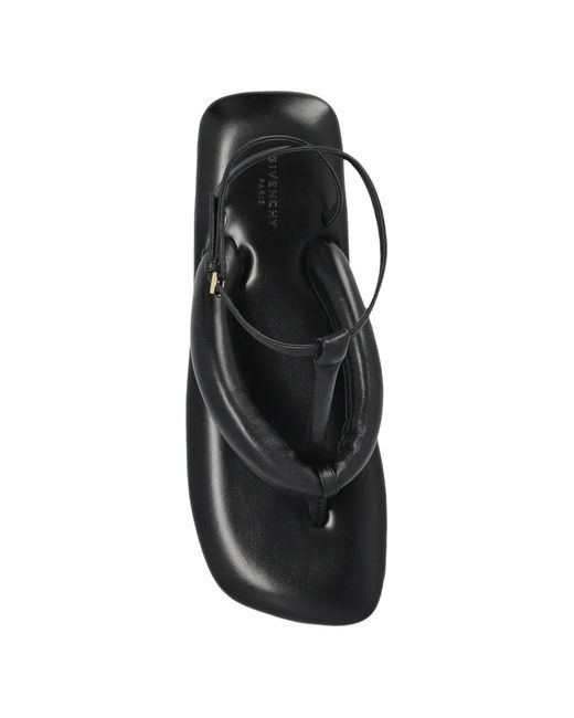Givenchy Black Boudoir Flat Thong Sandals