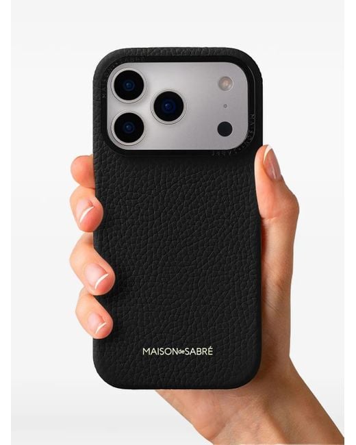 Maison De Sabre Black Leather Iphone 17 Pro Case