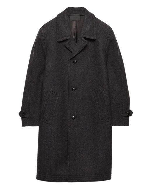 Prada Black Wool Coat for men