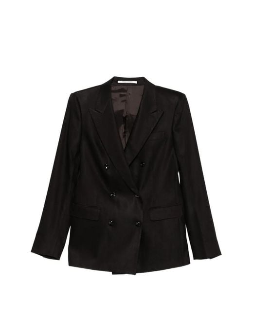 Tagliatore Black Double-Breasted Blazer