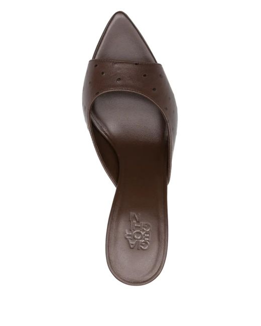 Mules Perni con tacón de 100 mm Gia Borghini de color Brown