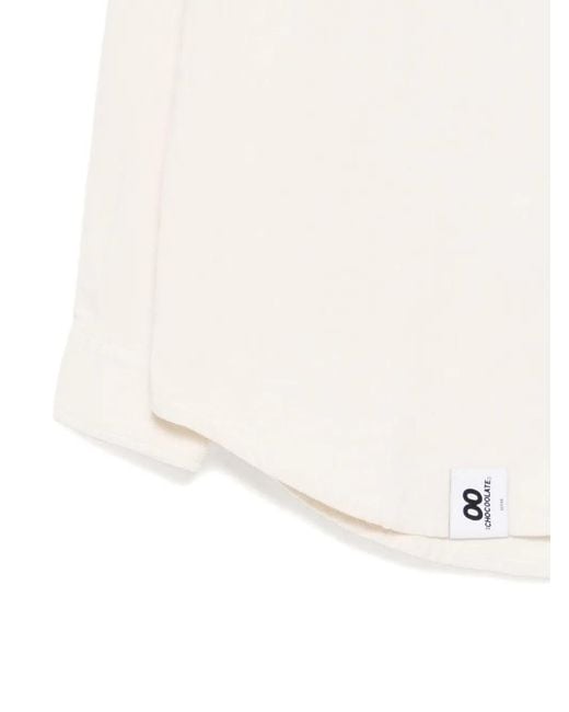 Chocoolate White Logo-Patch Shirt for men
