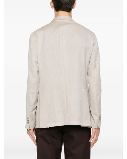 Tagliatore Natural Patch-Pocket Two-Button Blazer for men