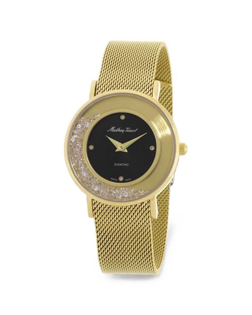 Mathey-Tissot Metallic Electra Crystal-Embellished 32Mm Watch