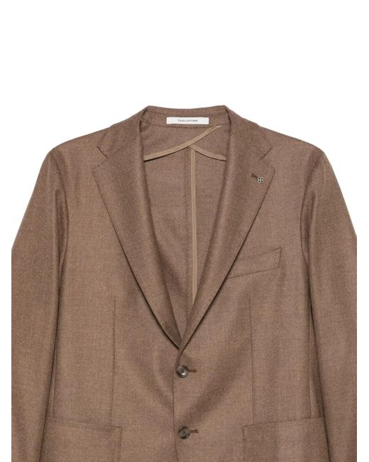 Tagliatore Brown Single-Breasted Jacket for men