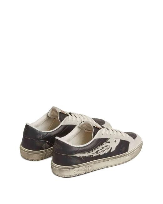 ENTERPRISE JAPAN Gray Graphic Low-Top Sneakers for men