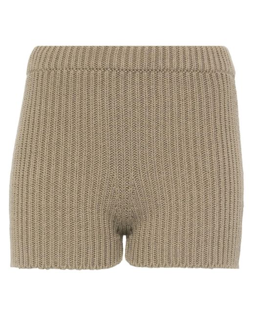 Max Mara Natural Cotton Knitted Shorts