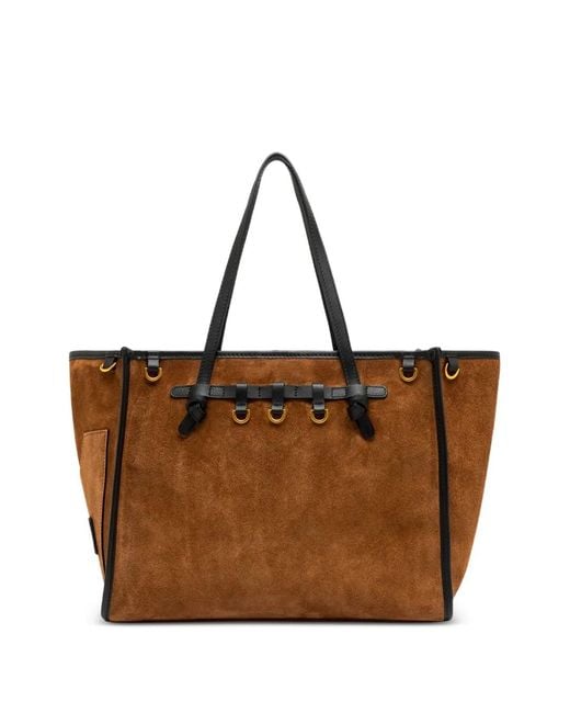 Gianni Chiarini Brown Large Marcella Suede Tote Bag