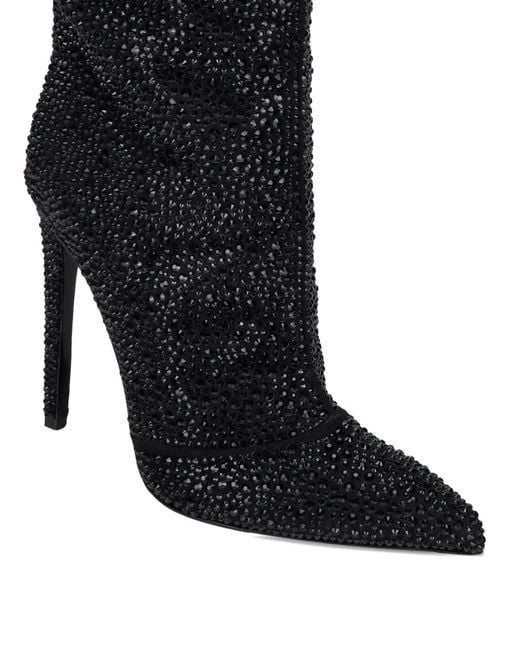 Philipp Plein Black 120Mm Strass Hexagon Boots