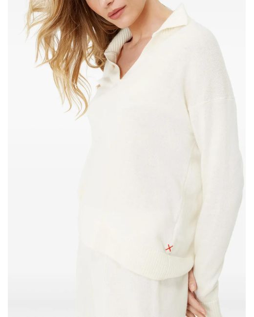 Chinti & Parker White V-Neck Jumper