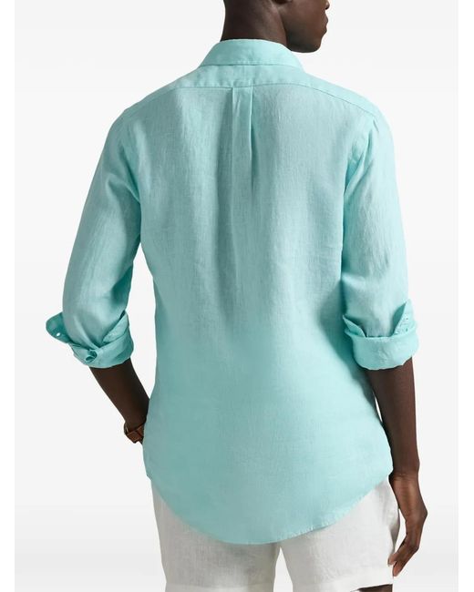 Polo Ralph Lauren Blue Long Sleeves Sport Shirt for men