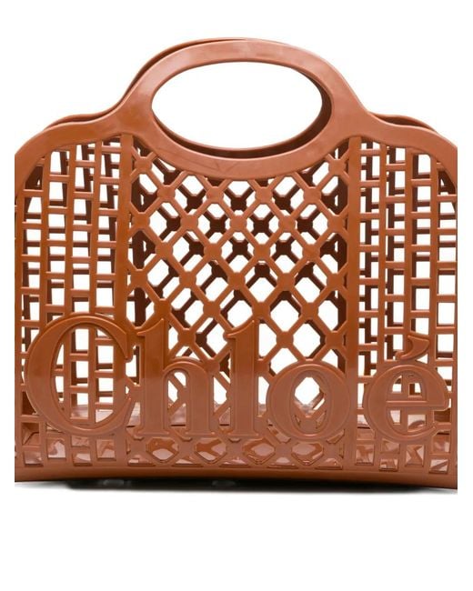 Chloé Brown Chloã Chloã Cage Tote Bag