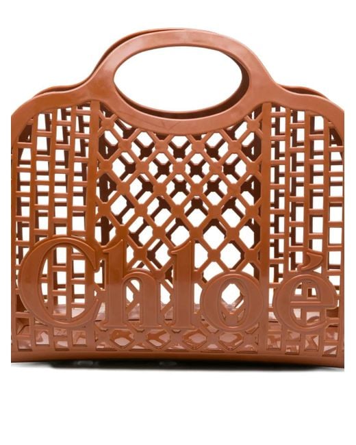 Chloé Brown Chloã Chloã Cage Tote Bag