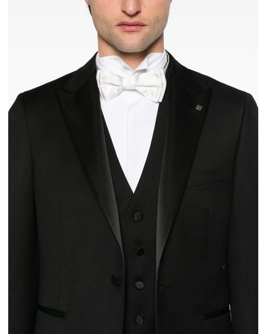 Traje De Lana Tagliatore de hombre de color Black