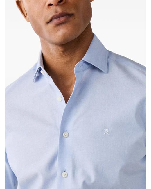 Hackett Blue Chemise En Coton for men