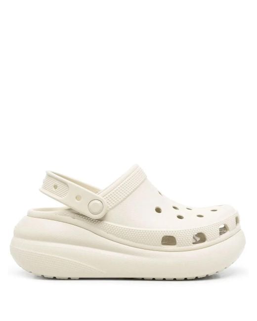 CROCSTM Natural Ankle-Strap Sliders