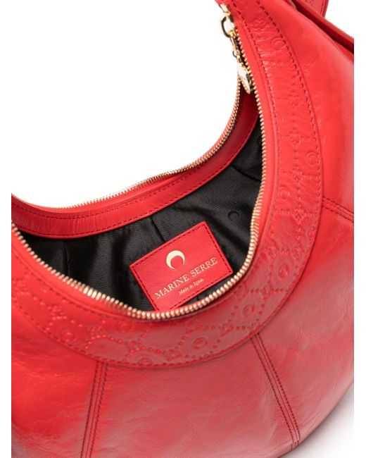 MARINE SERRE Red Eclips Leather Crossbody Bag