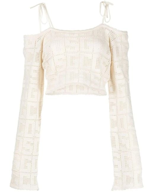 Gcds White Logo Print Top