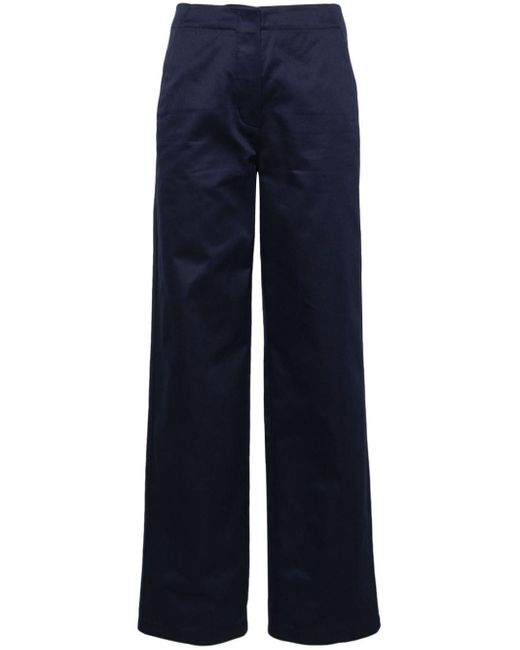 Pantalon chino ample à taille haute Emporio Armani en coloris Blue