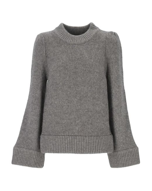 Madeleine Thompson Gray Wool Blend Sweater