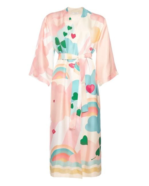 Eres White Royaume Silk Robe