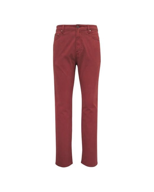 AG Jeans Red Tellis Trousers for men