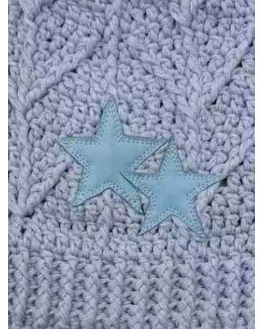 Chrome Hearts Blue Star-Patch Beanie for men