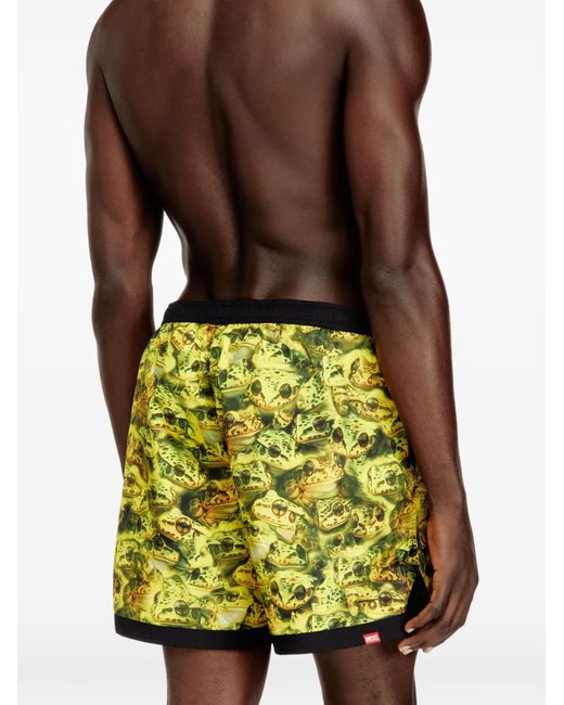DIESEL Yellow Soccer-41-D-Pop-C Swim Shorts for men