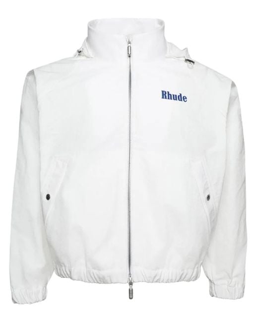 Rhude White Palm Track Jacket for men