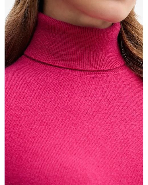 Benetton Red Roll-Neck Knitted Sweater