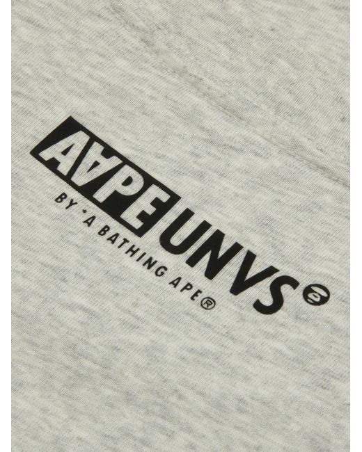 Aape By A Bathing Ape Gray Camouflage-Logo T-Shirt for men