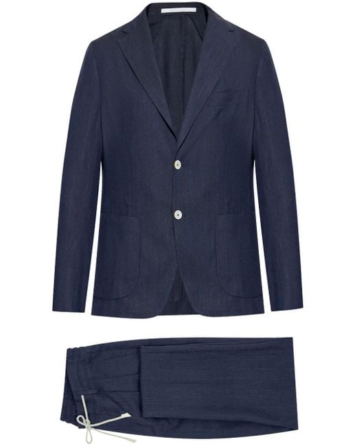 Eleventy Blue Costume À Simple Boutonnage for men