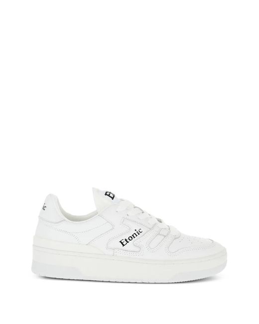 Etonic White B481 Logo-Print Leather Sneakers for men