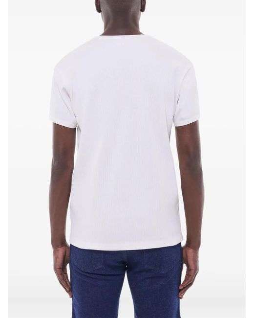メンズ Fursac クルーネック Tシャツ White