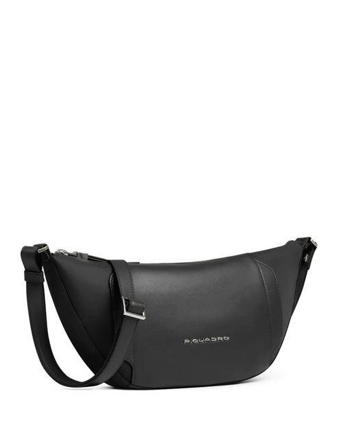 Piquadro Black Logo-Lettering Belt Bag