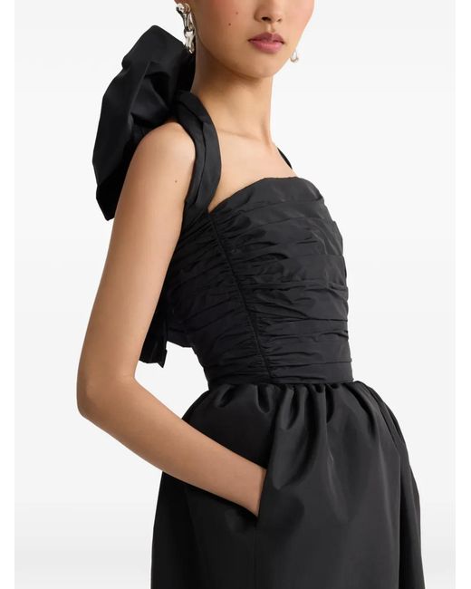 Patou Black Recycled Faille Dress