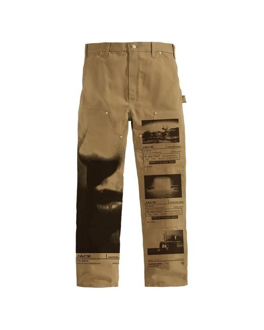 Travis Scott Natural Print Trousers for men