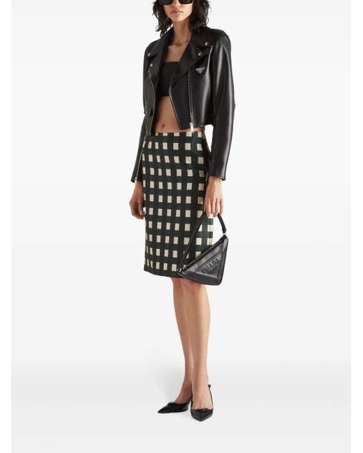 Prada Black Leather Biker Jacket