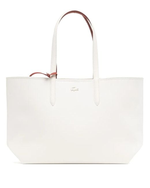 Lacoste White Anna Reversible Tote Bag