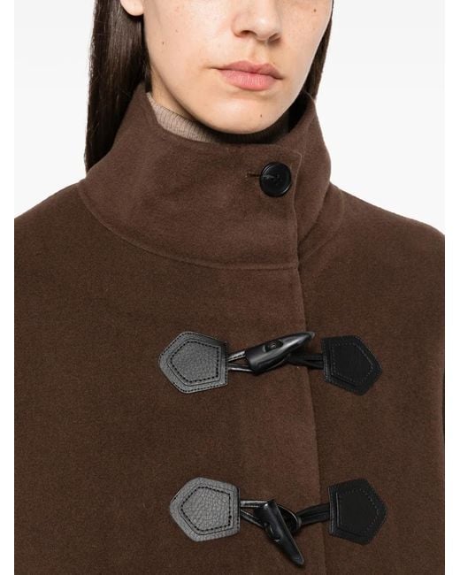 Ba&sh Brown Kaya Toggle-Fastening High-Neck Coat