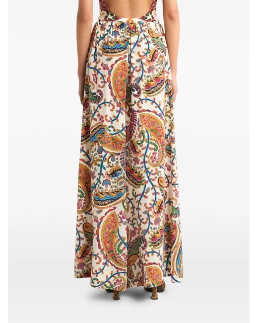 Etro White Ivory Palazzo Trousers