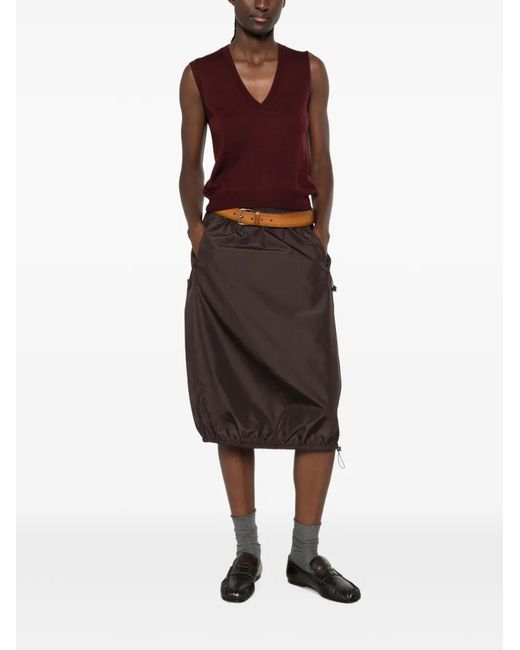 A.P.C. Purple V-Neck Knitted Top