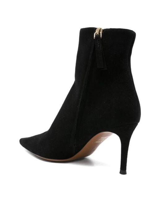 Roberto Festa Black Pointed-Toe Zip Boots