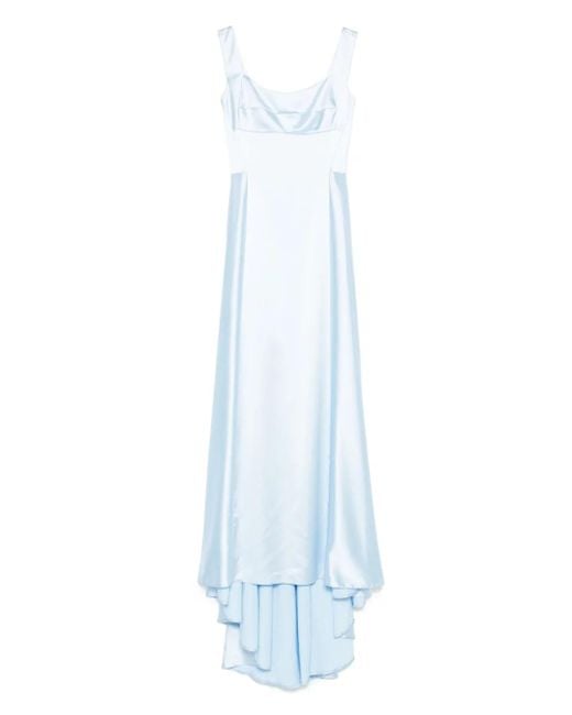 Atu Body Couture White Satin Maxi Dress