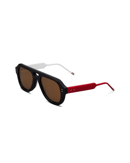 Thom Browne Brown Pilot-Frame Sunglasses