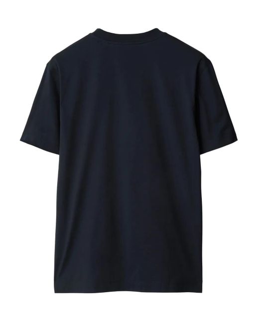 Burberry Blue T-Shirt With Logo for men